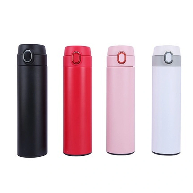 450 ml double wall stainless steel vacuum bottle with 304 s/s inner, 201 s/s outer with powder coating